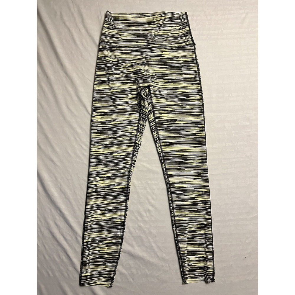 AERIE AMERICAN EAGLE 7/8 Leggings Chill Play Move Lime Green Gray High Waisted M